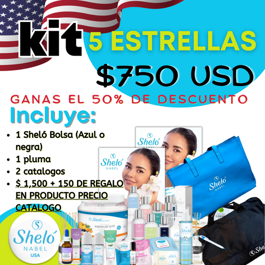 Membresía Afiliación Kit 5 Estrellas Sheló NABEL USA