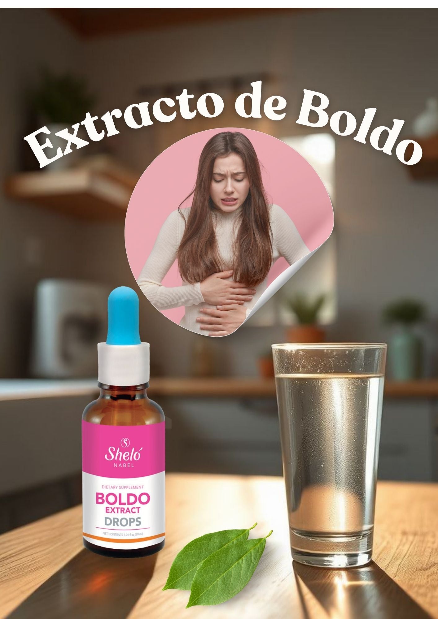Gotas de Boldo extracto Natural - Sheló NABEL USA