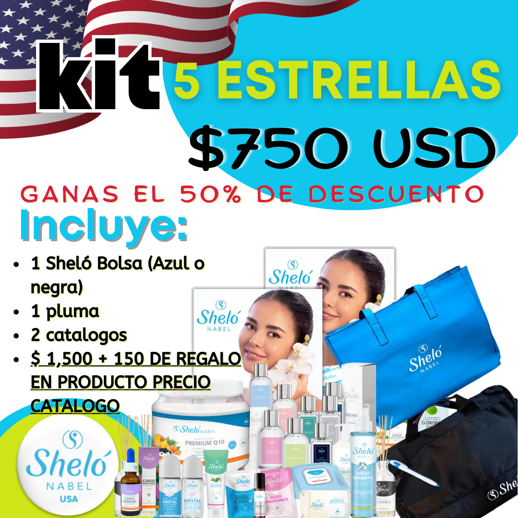Membresía Afiliación Kit 5 Estrellas Sheló NABEL USA